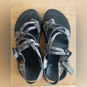 Women’s Chaco Sandals with Straps - Orange and Gray